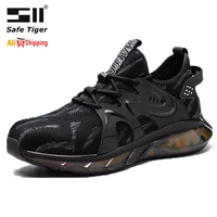 mens s3 safety shoes breathable outdoor construction boots puncture proof comfortable industrial boots steel toe sneakers