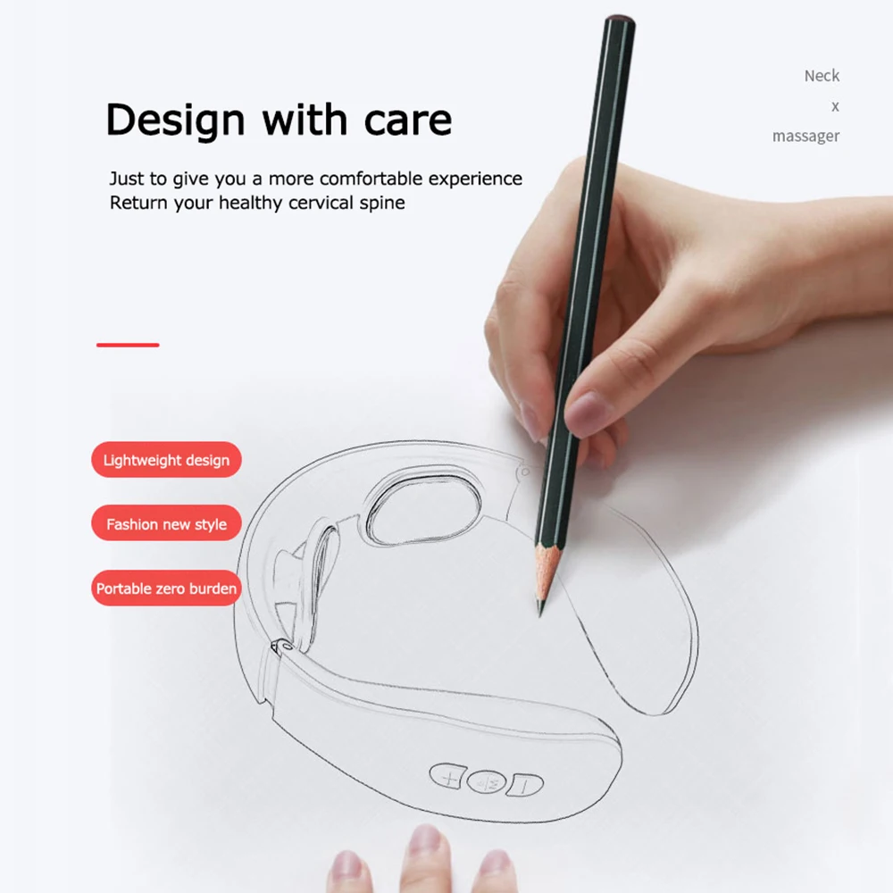 

Neck Massager Electric Pain Relief Hot Compress relaxation Massage Vibrators Health Magnetic Body Cervical Massager masajeador