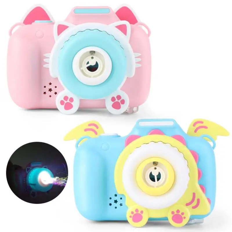 

2021 New Children Cartoon Camera Electric Bubble Kids Music Bubble Blowing Outdoor Beach Educational Toys Birthday Gift