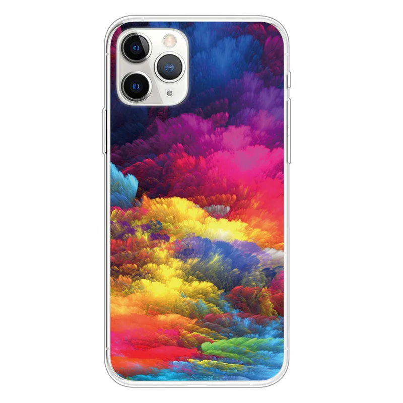 Париж Эйфелева башня небоскреб Радуга озеро пейзаж задняя крышка телефона чехол