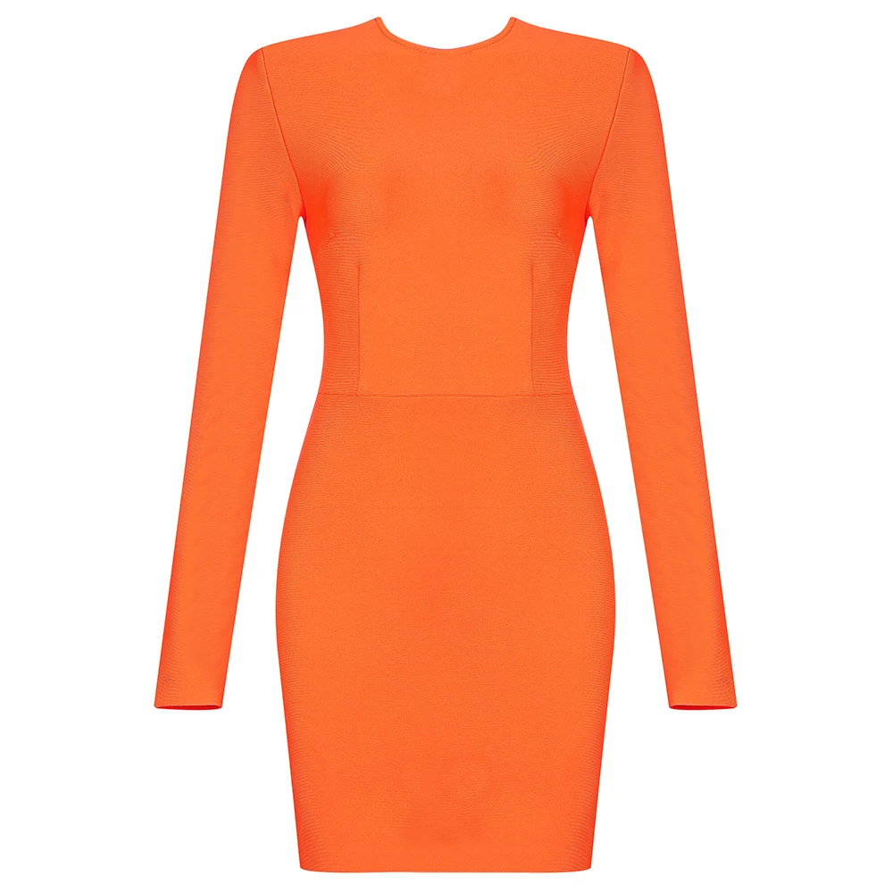 Новинка 2020 Бандажное платье винтажное с длинным рукавом женские вечерние