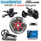 Набор компонентов SHIMANO DEORE M5100, 11 в, рычаг переключения передач, задний переключатель, шатун, кассета SunRace 2020