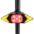 Умный велосипед указатели поворота Велоспорт Хвост светильник интеллигентая (ый) USB велосипедные Перезаряжаемые задний светильник дистанционного Управление светодиодный Предупреждение лампа