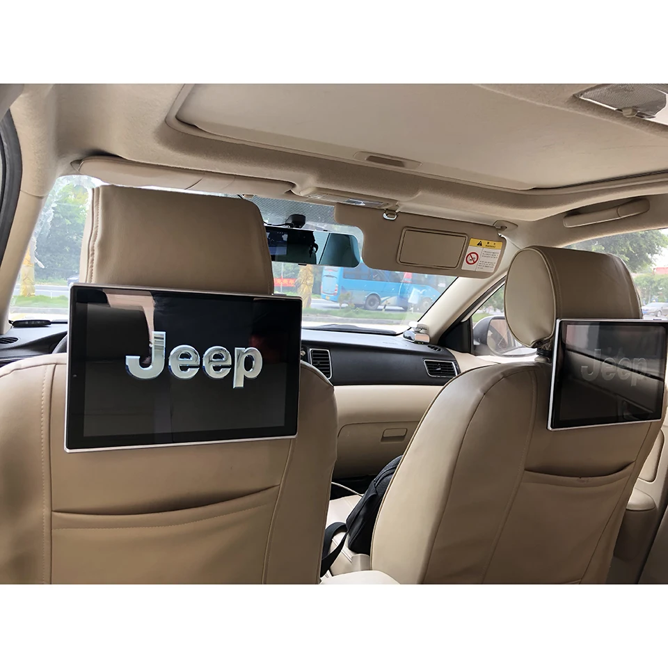 

WIFI Headrest Monitors For Jeep Car Seat Video Monitor with 1920 x 1280 Resolution Support AV Video Audio Input