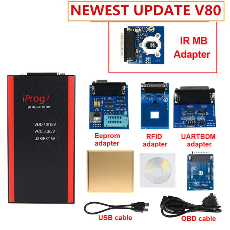 as picture Iprog+ V80 Iprog программист поддержка IMMO+ коррекция пробега+ сброс подушки безопасности до года Замена Carprog/Digiprog/tango - Цвет: as picture