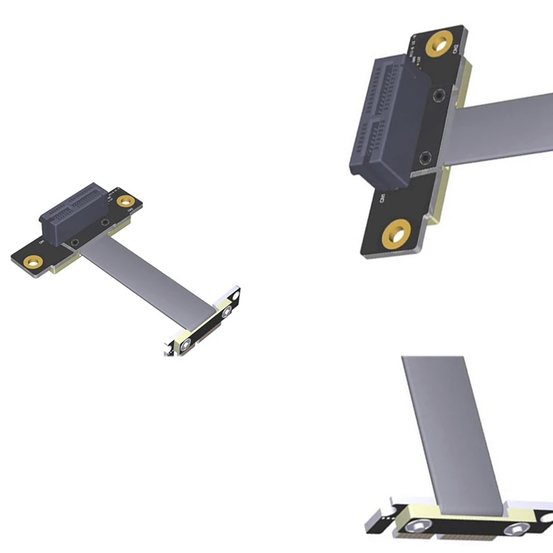 

PCIE X1 Riser Cable Dual 90 Degree Right Angle PCIe 3.0 X1 to X1 Extension Cable 8Gbps PCI Express 1X Riser Card
