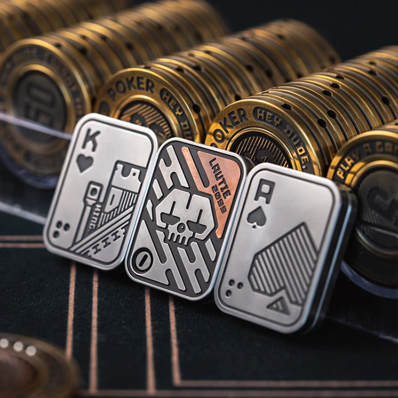 LAUTIE EDC покерная Push-карта поп-кончик пальца спиннинг декомпрессионный сплав