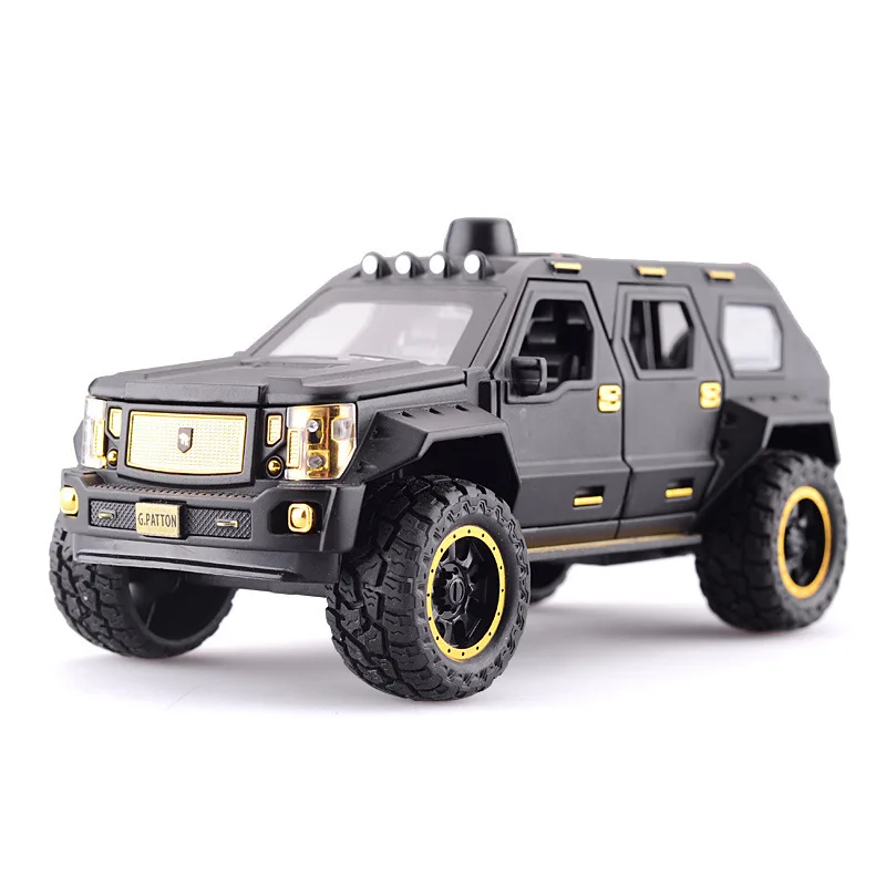 

KIDAMI 1:24 Chariot George Patton Car Model Armored Vehicle Alloy Diecast Kids Toy Car Pull Back Boy Car Off Road Children Gift