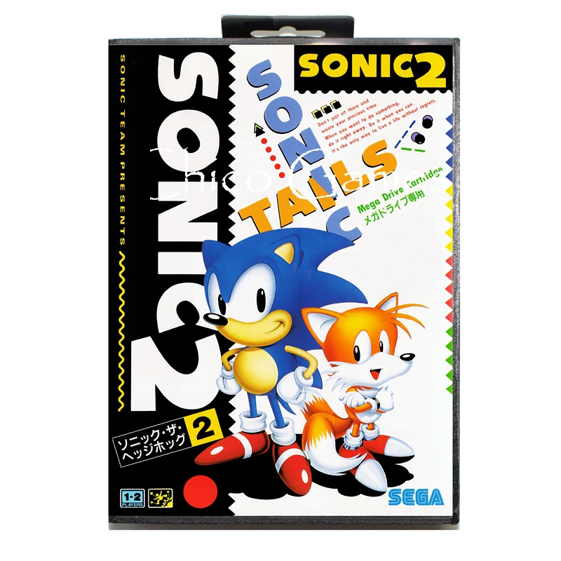 Sega MD игровая карта-Sonic 2 JAP Обложка для MegaDrive видео консоль 16 бит карта | Электроника