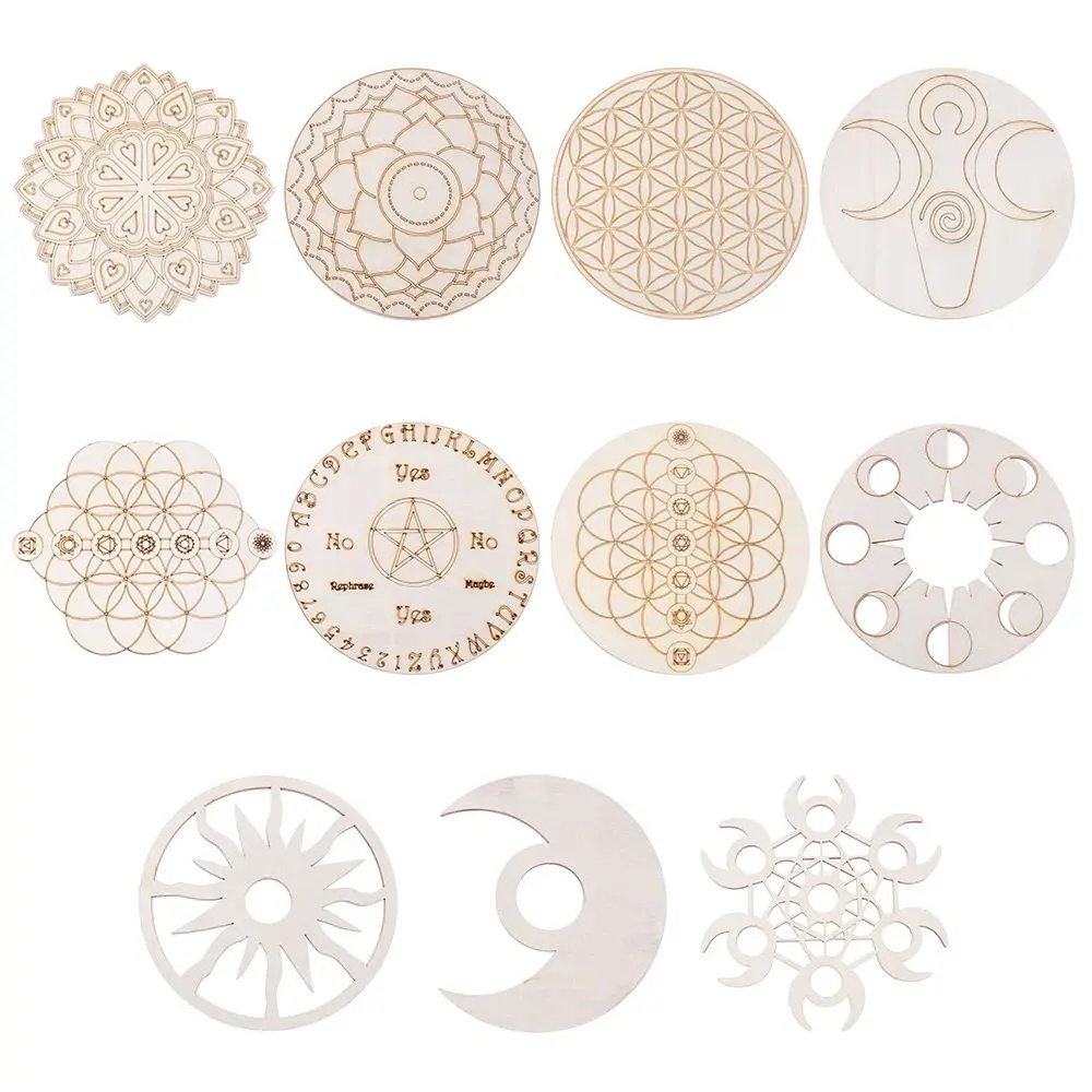 Подвеска Маятник деревянная 1 шт. настенный знак со звездами солнцем и луной