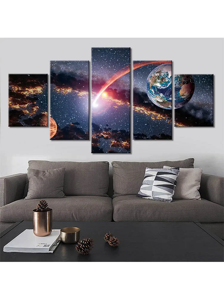 

5 d diy Diamond painting 5 Piece Earth Universe star sea 3d cross stitch,diamond embroidery,Space landscape mosaic pattern,