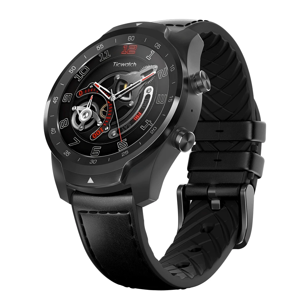 Смарт-часы Xiaomi Ticwatch Pro, Bluetooth, IP68, водонепроницаемые, с поддержкой NFC Pay men ts/Google Assistant от Google, 415 мАч, мужские умные часы