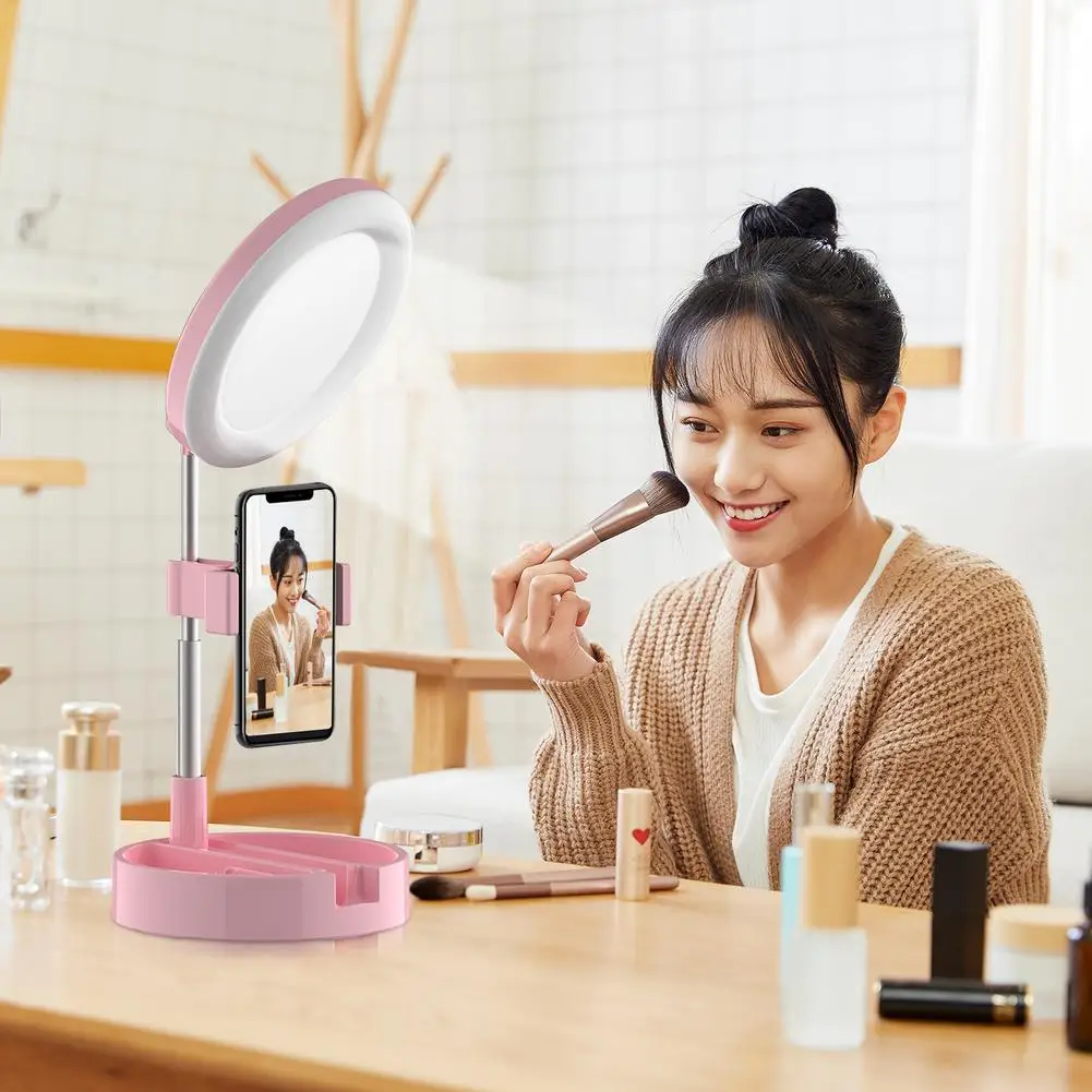 Светодиодный светильник с подставкой и держателем для телефона Регулируемый