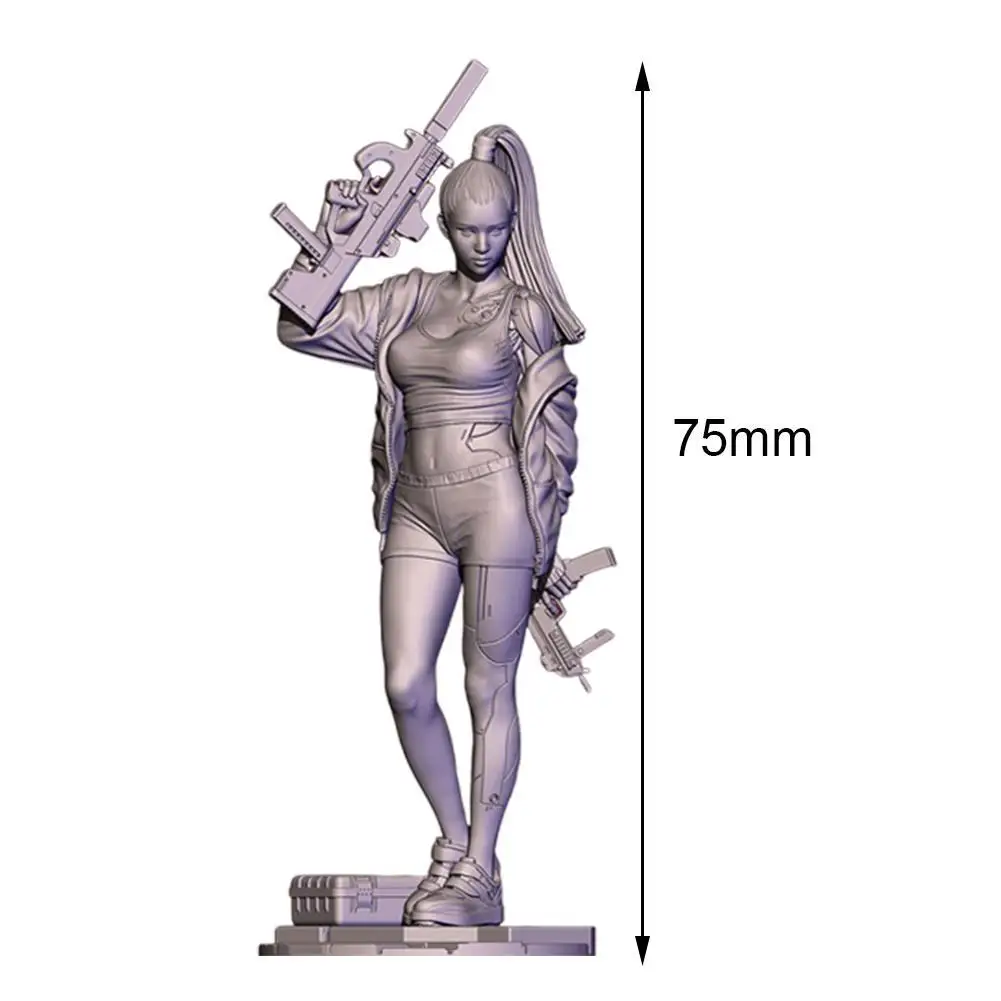 

YUFAN 1/24 Bad Girl Series A-114 Resin Soldier 7.5cm Resin Genuine Toy Resin Self-assembly Packaging Soldier include Model U3F0