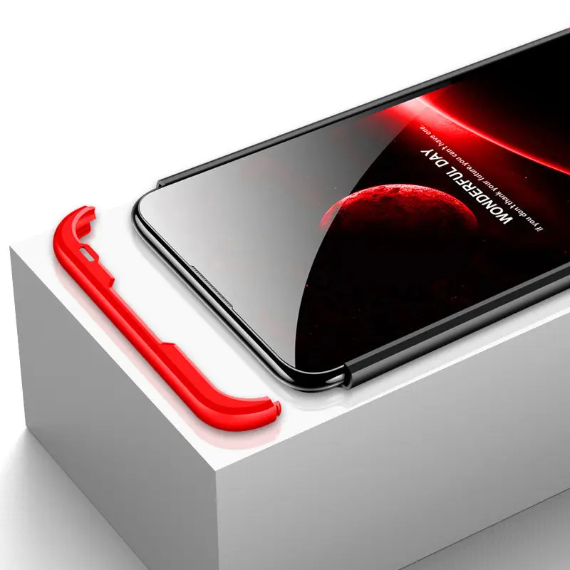 Vivo Y91 Y93 Y95 360 чехол 360 градусов полный чехол матовый чехол для Vivo Y 91 93 95 VivoY95 VivoY93 противоударный чехол со стеклянной пленкой