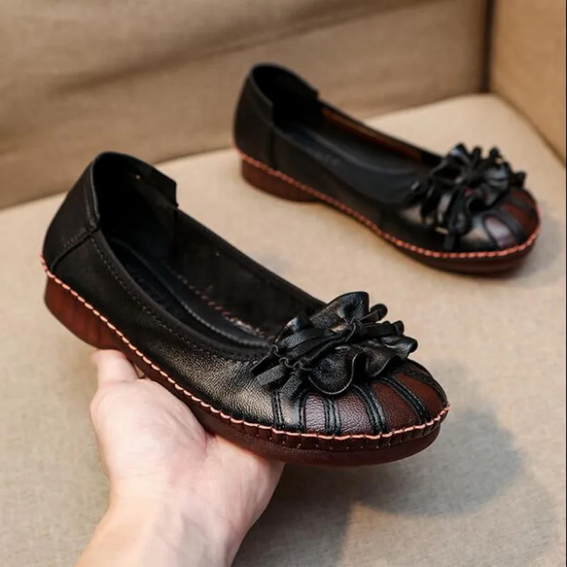 2021 Spring Ladies Fashion Women Shoes Elegant Comfort Woman's Casual OL Office Shoes Leisure Handmade Sheepskin Single Shoes