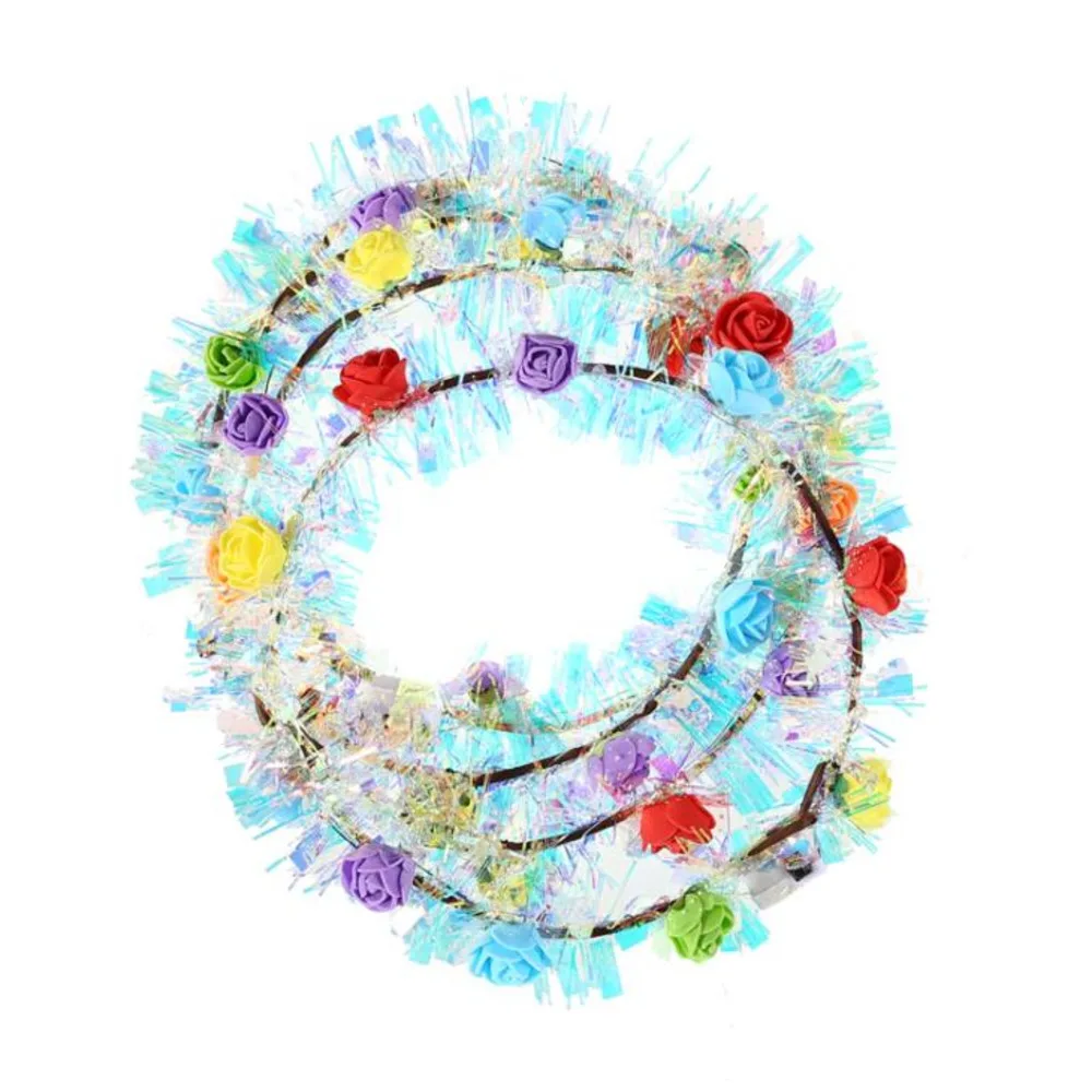 

LED Hair Hoop LED Light Up Hair Wreath Hairband Garlands Christmas Glowing Party Flower Headband Cat Ears Hairbands