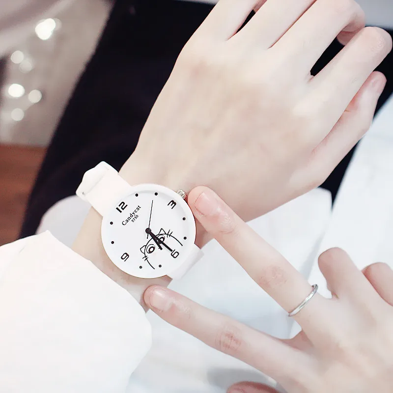 Ins/Детские часы в Корейском стиле с милым маленьким циферблатом и кожаным