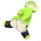 Утепленный флисовый комбинезон для собак, водонепроницаемая теплая зимняя одежда для маленьких собак, парка для холодной погоды, пальто, комбинезоны с капюшоном