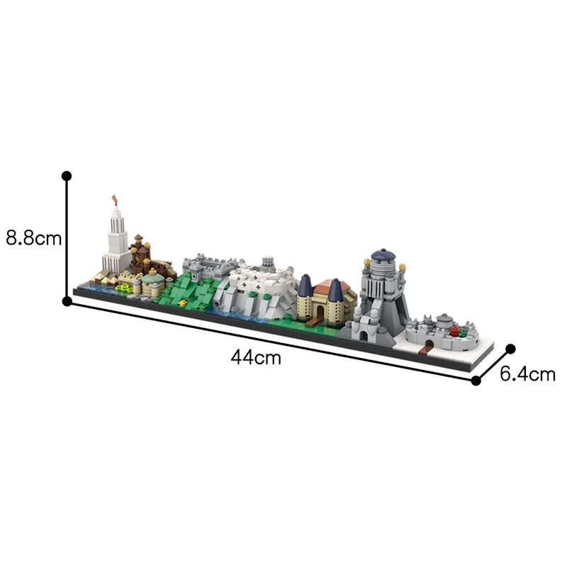 

MOC Westeros Skyline Architecture Building Blocks Game Movie Scene Model Construction Bricks Toys For Children Gifts