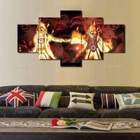 naruto p%c3%a8re fils 5 panel anime posters ninja wall art canvas painting print modular pictures boys living room decor fans gift