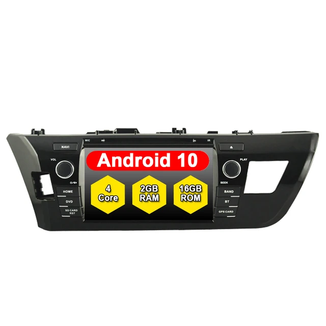 ANDROID 10 0 для TOYOTA COROLLA/LEVIN 2014 внешний микрофон в комплект входит Стандартный GPS 2DIN