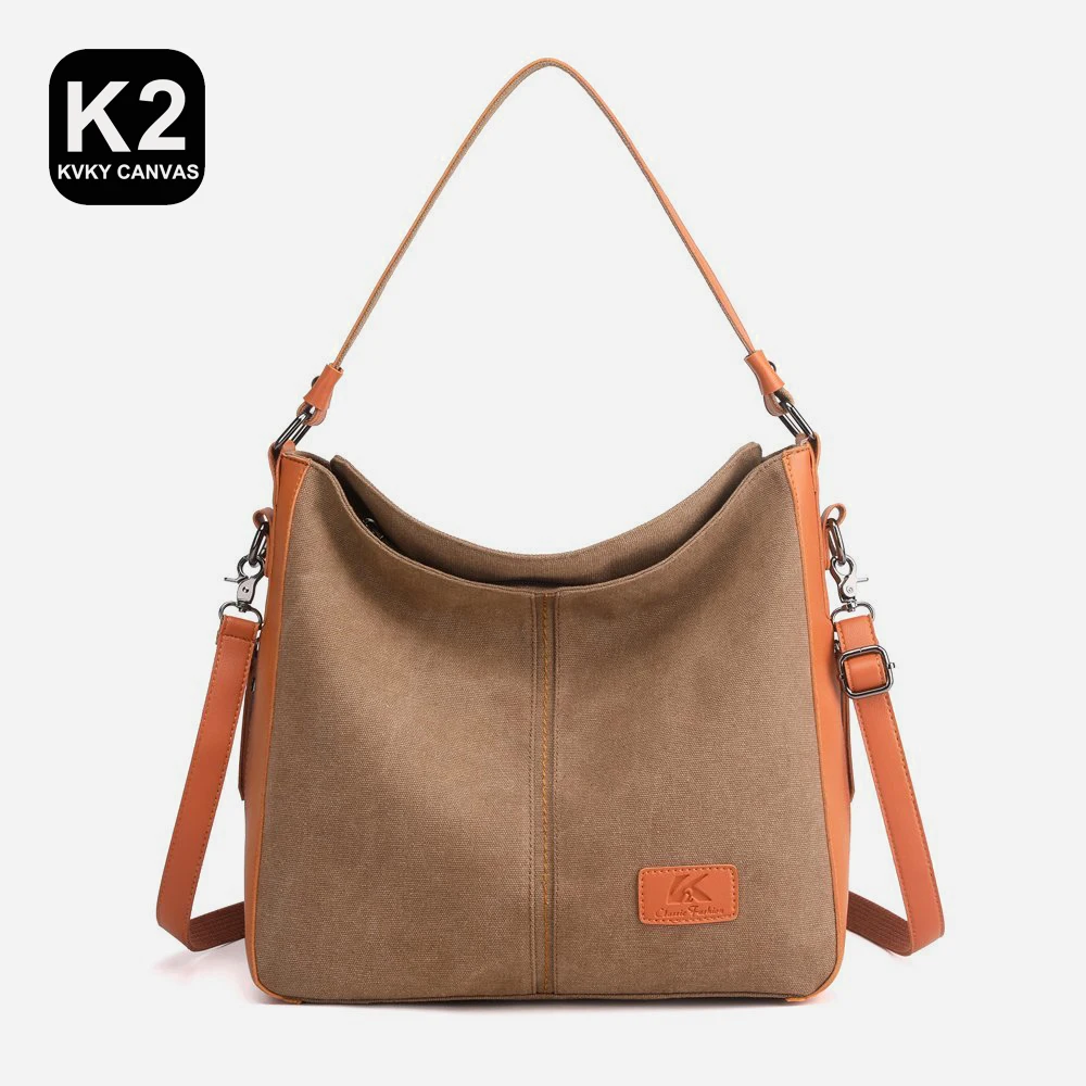 

KVKY Women Tote Shoulder Bags Multifunction Canvas Crossbody Bag Retro Handbags Travel Shoulder Messenger Bags Leisure Package