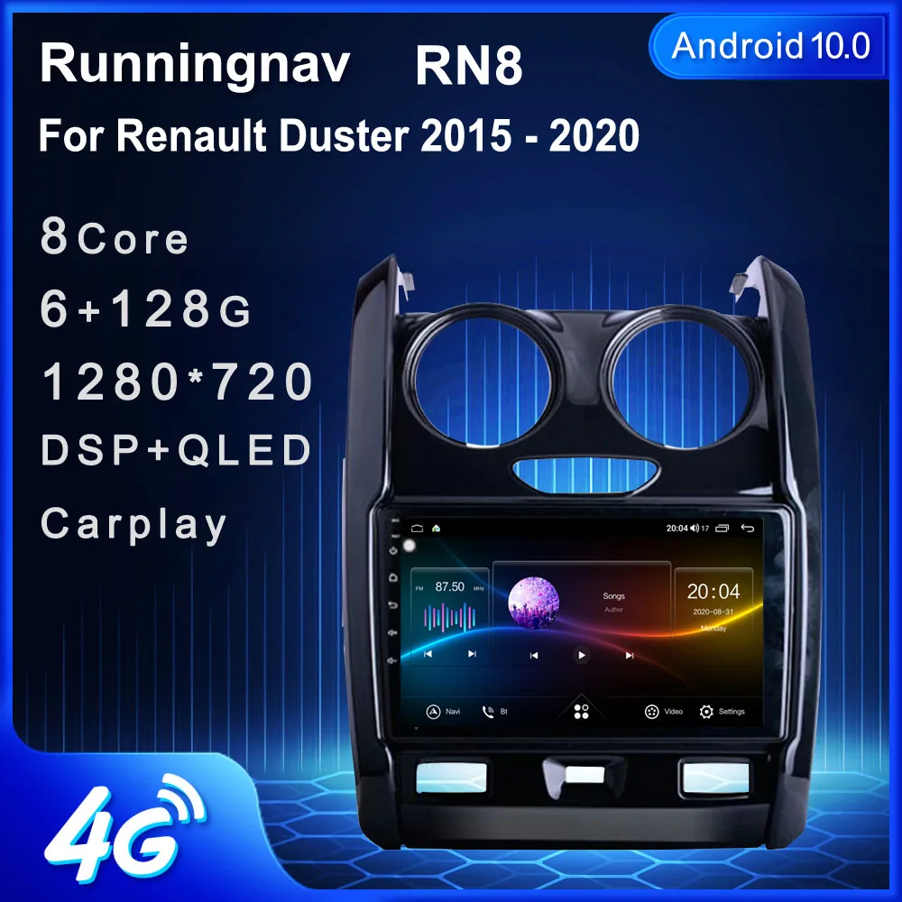 4G LTE Android 10 1 для Renault Duster 2015-2020 автомобильное радио мультимедийный видеоплеер