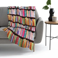 bookworm antique book library throw blanket fleece throw blanket bed blanket sofa blanket plush flannel warm bedding home travel