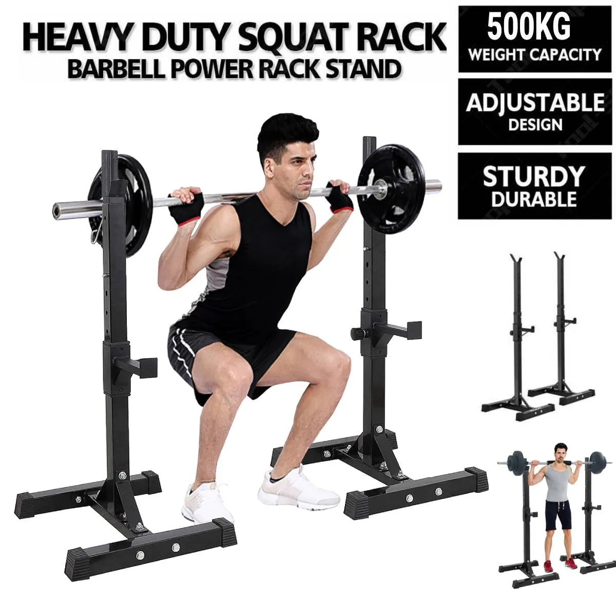 

Adjustable Rack Squat Stand Split Barbell Rack Barbell Squat Body Frame Weight Lifting Barbell Rack Fitness Equipments