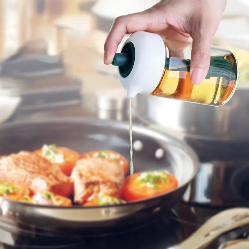 Стеклянная емкость для специй с масляной щеткой термостойкая бутылка