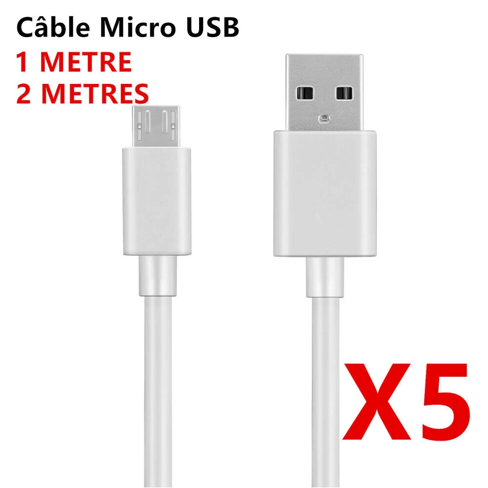 

Câble Pour For samsung A10 S6 S7 J4 Plus J5 J6 J7 A6 Micro Usb Chargeur Rapide