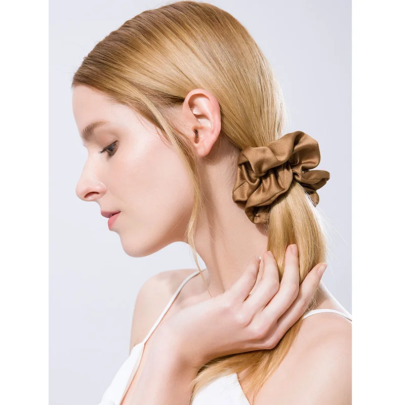 Корейские летние винтажные Однотонные резинки для волос женщин и девочек