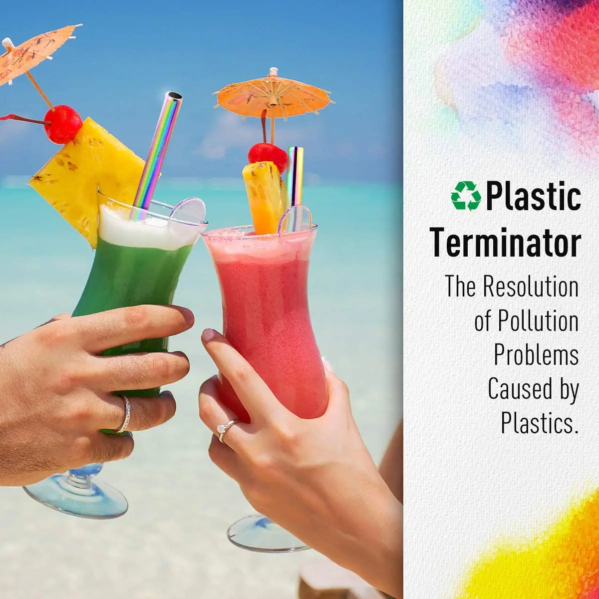 Большая широкая многоразовая металлическая зеркальная Экологически чистая