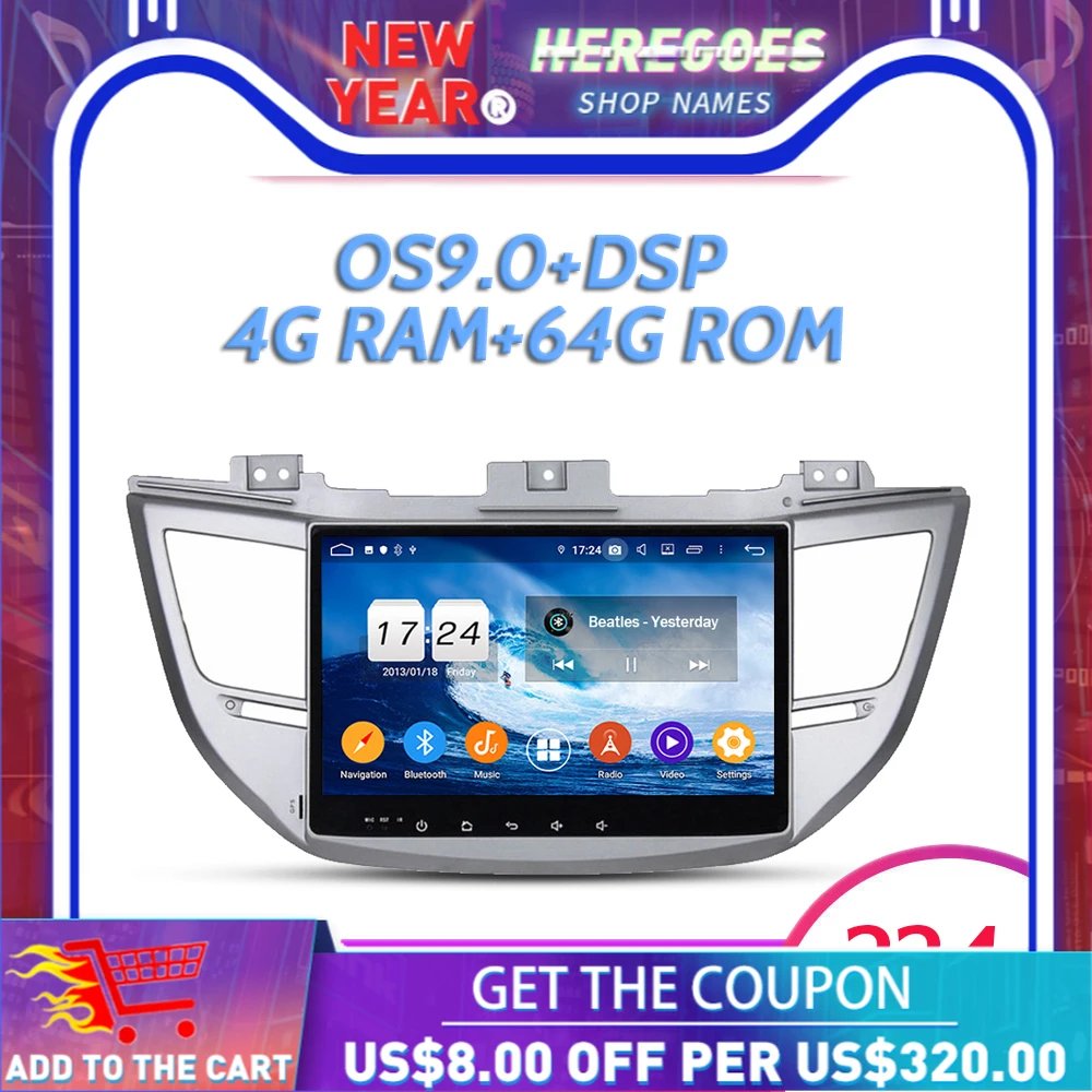 Автомобильный DVD плеер IPS DSP Android 10 0 4 Гб 64 ROM Wifi 4G Bluetooth радио GPS карта для Hyundai IX35 TUCSON