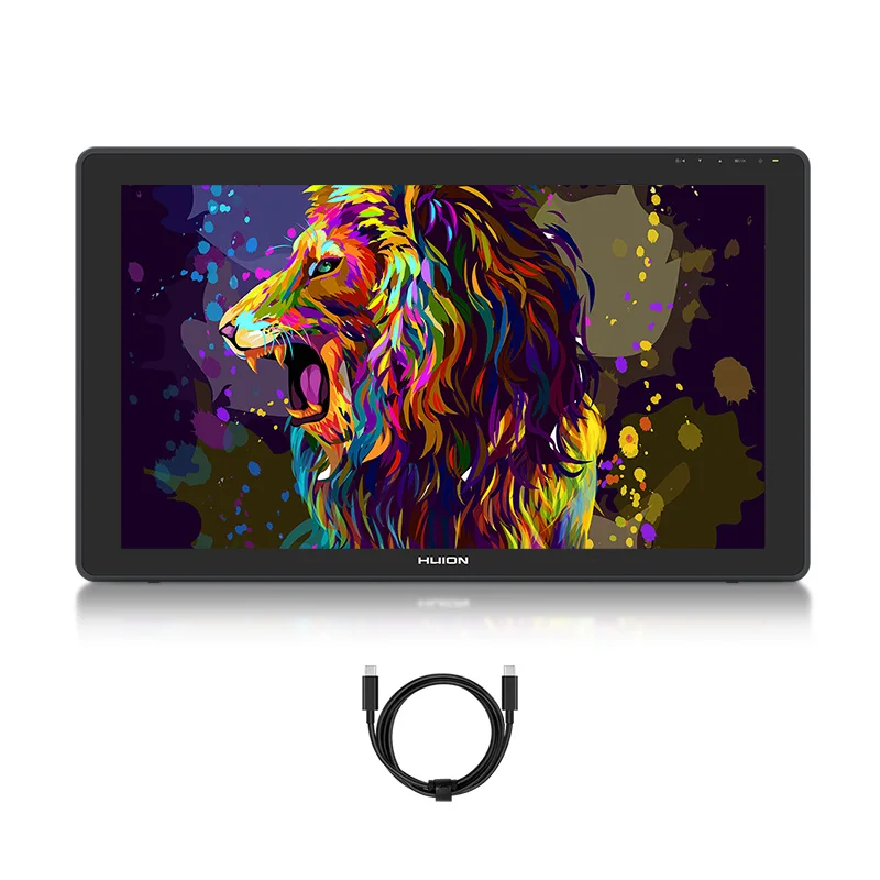 

HUION 21.5 Inch Kamvas 22 Plus Graphic Tablet Anti-glare Etched Glass Pen Tablets Monitor 140%sRGB Support Android macOS Window