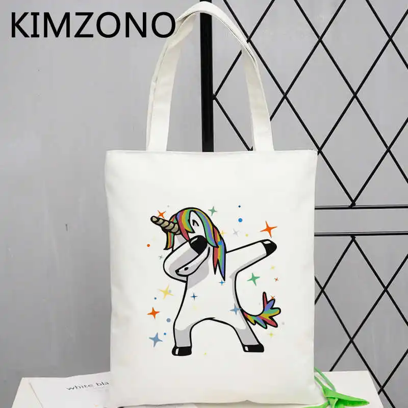 

Единорог хозяйственная Сумка Многоразовые Сумки из натуральной кожи, джутовый мешок с ручками bolsas de тела премиум класса bolsa boodschappentas tote bolsa ...