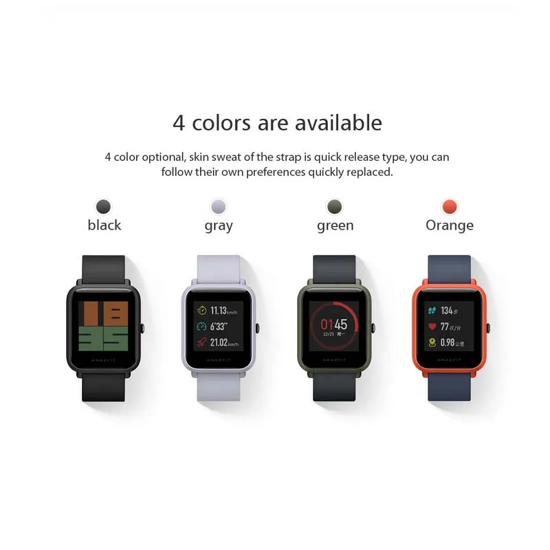 Xiaomi Amazfit Bip Smart Satch Globle Версия Huami Pace Lite IP68 GPS Gloness умные часы с частотой сердечных сокращений 45 дней в режиме ожидания