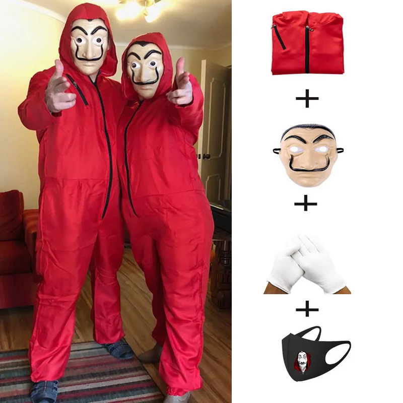 Сальвадор Дали La Casa De Papel и женских платьев чеонгсам косплей с маской для лица House