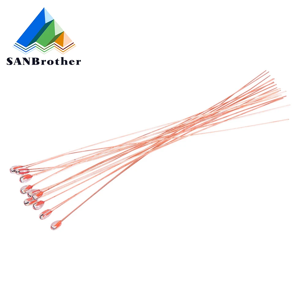 

Термисторы 10 шт./лот 100K ohm 1% NTC 3950 для 3D принтера Reprap Mend для 3D принтера Hot bed MK2a MK2b