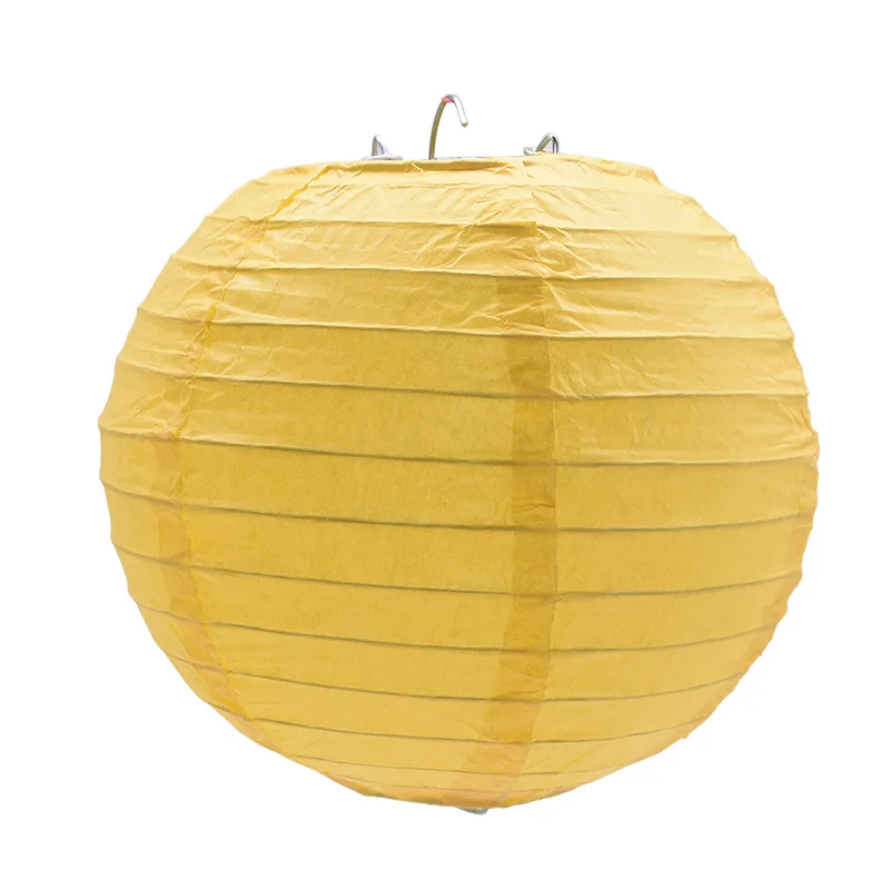 PL11 Gold yellow 1 шт. Круглый Китайский бумажный фонарь на день рождения, свадьбу, вечеринку, украшения, подарок, сделай сам, лампион, подвесной фонарь-шар вечерние принадлежности - Цвет: PL11 Gold yellow