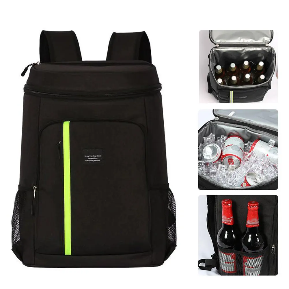 cooler backpack waterproof insulated large capacity food thermal bag leakproof insulated camping isothermal refrigerator bag free global shipping