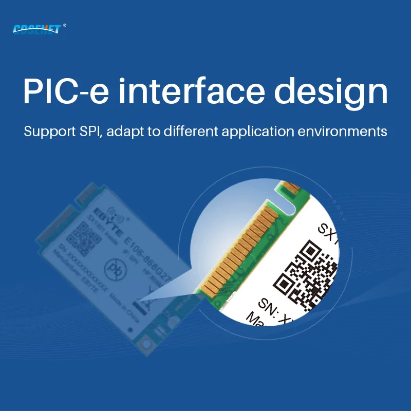 CDSENET-m&oacute;dulo de entrada LoRaWAN gateway E106, grado Industrial, compatible con Chips SPI PCI-e SX1302, E106-868G27P2-4