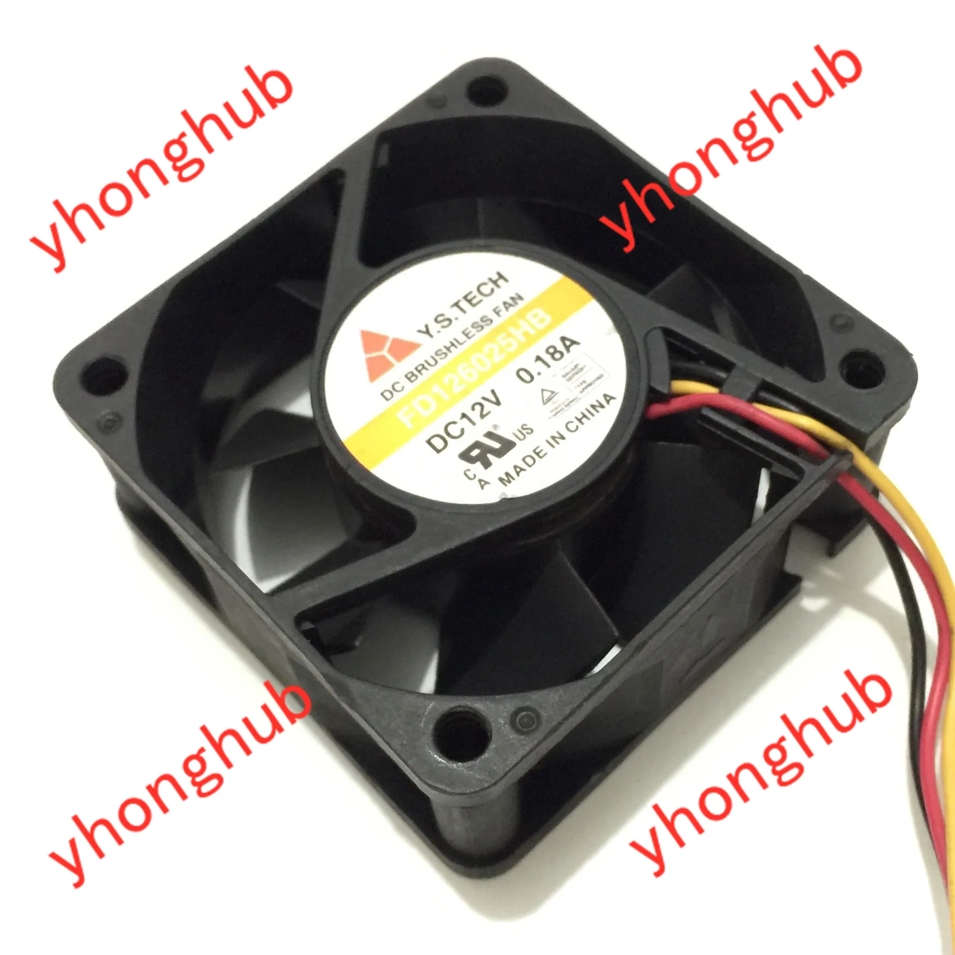 Y.S TECH FD126025HB DC 12V 0.18A 60x60x25 мм 3 Провода Сервер вентилятор охлаждения|dc tech|tech |