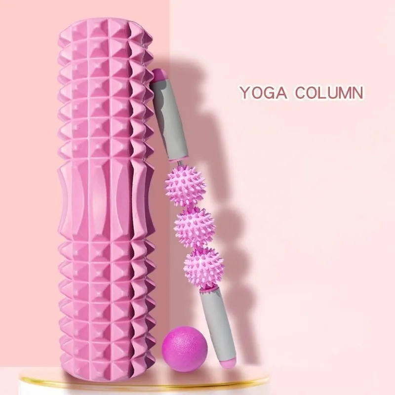 

Foam Roller Leg Muscle Relaxation Calf Massage Roller Stovepipe Artifact Mace Massage Stick Fascia Ball Three-Piece Set