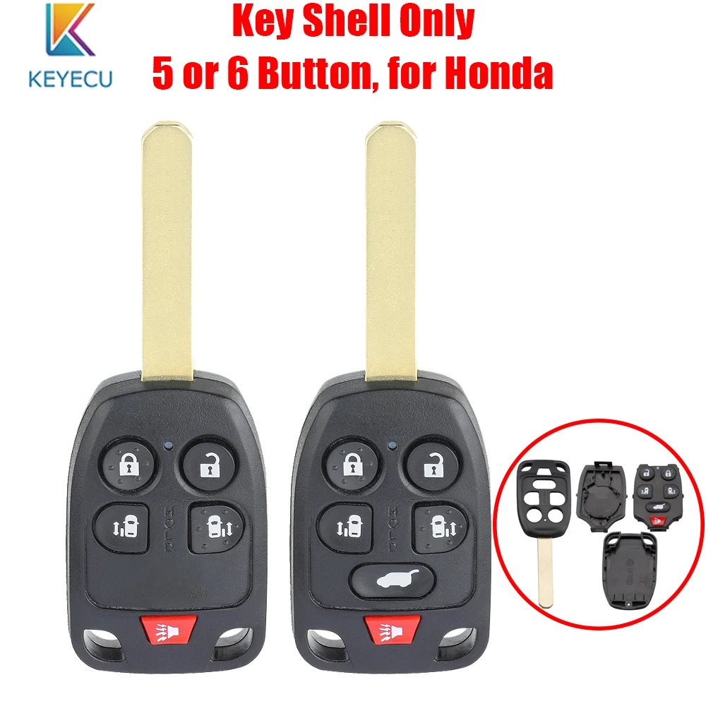 

Keyecu дистанционный ключ для автомобиля в виде ракушки чехол Крышка Корпус 5 / 6 кнопок для Honda Odyssey 2011 2012 2013 2014 N5F-A04TAA