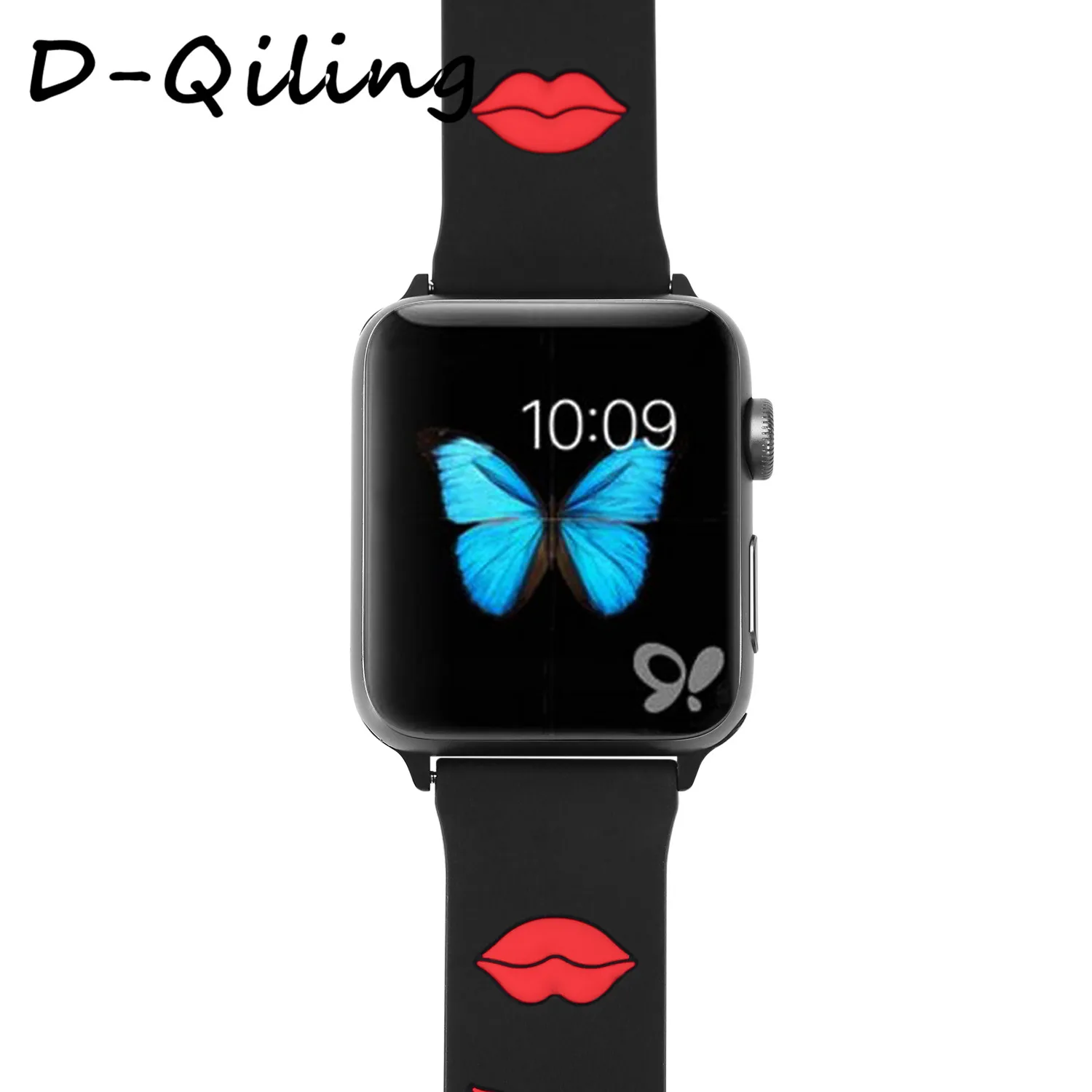 Модный силиконовый спортивный ремешок для часов Apple Watch Series 2/3/4/5 38 мм 40 42 44