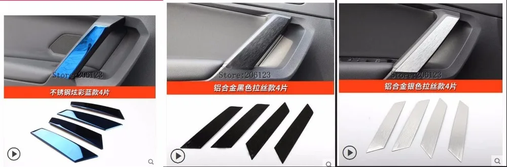 4 шт. Стайлинг интерьерная дверь подлокотник ручка Крышка отделка для Volkswagen VW Tiguan