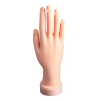 70hot sale easy to use bendable table mount soft manicure practice model nail art training pvc rubber re usable soft faux hand