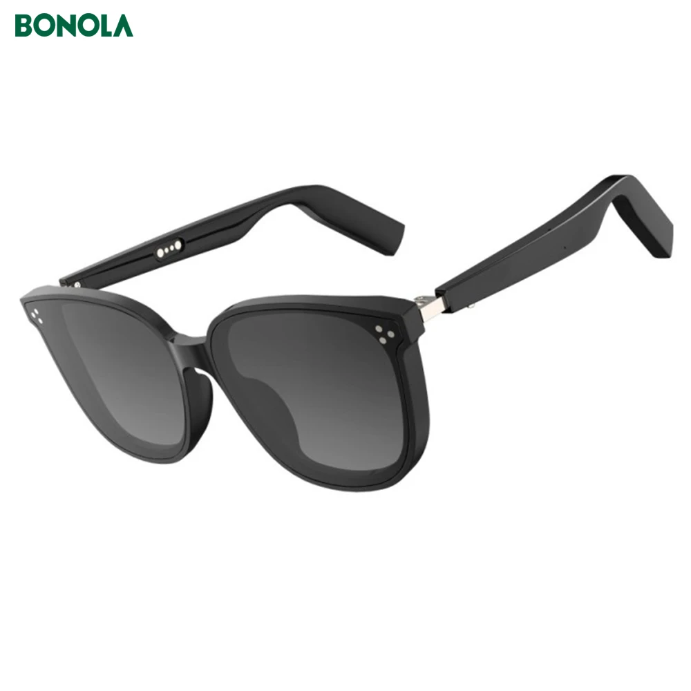 구매 BONOLA-무선 블루투스 선글라스 안경, 스마트폰 마이크, 야외 방수 스포츠 스테레오 음악 무선 헤드폰